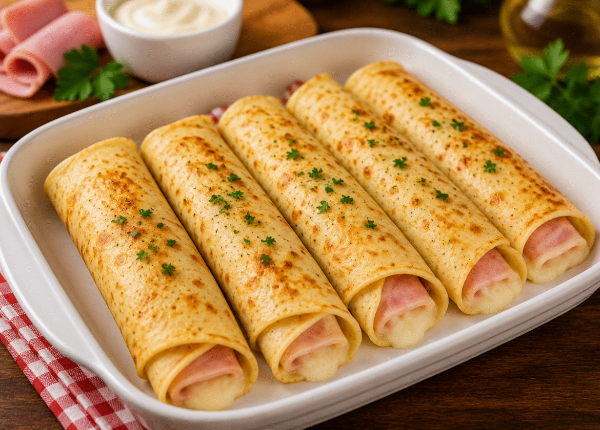 Panqueca de presunto e Catupiry