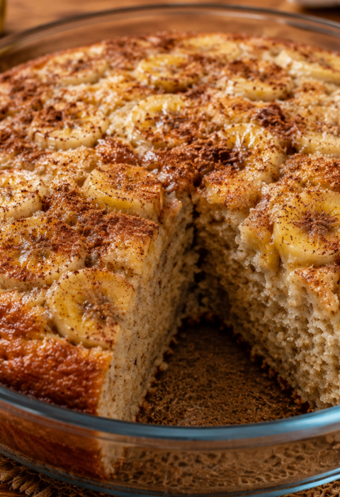 Bolo de Banana com Canela Fofinho e Fácil