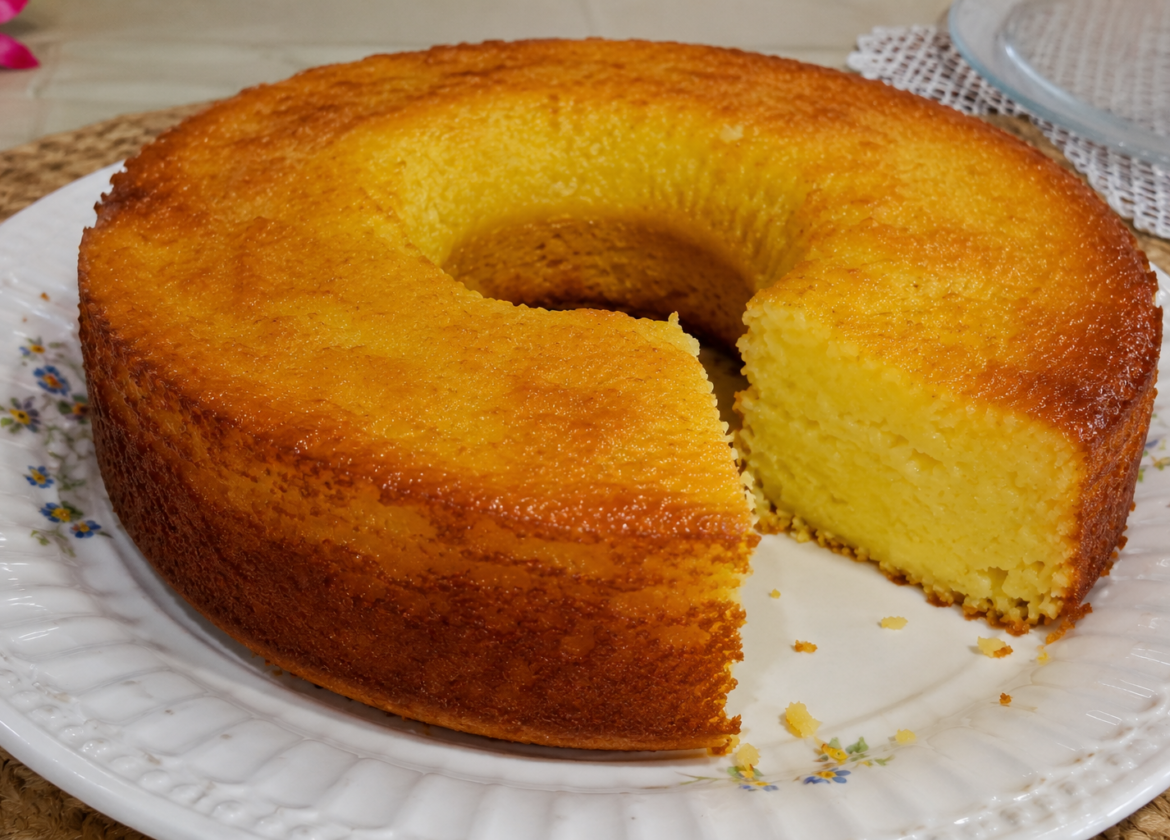 Bolo de Milho de Liquidificador Cremoso e Fácil