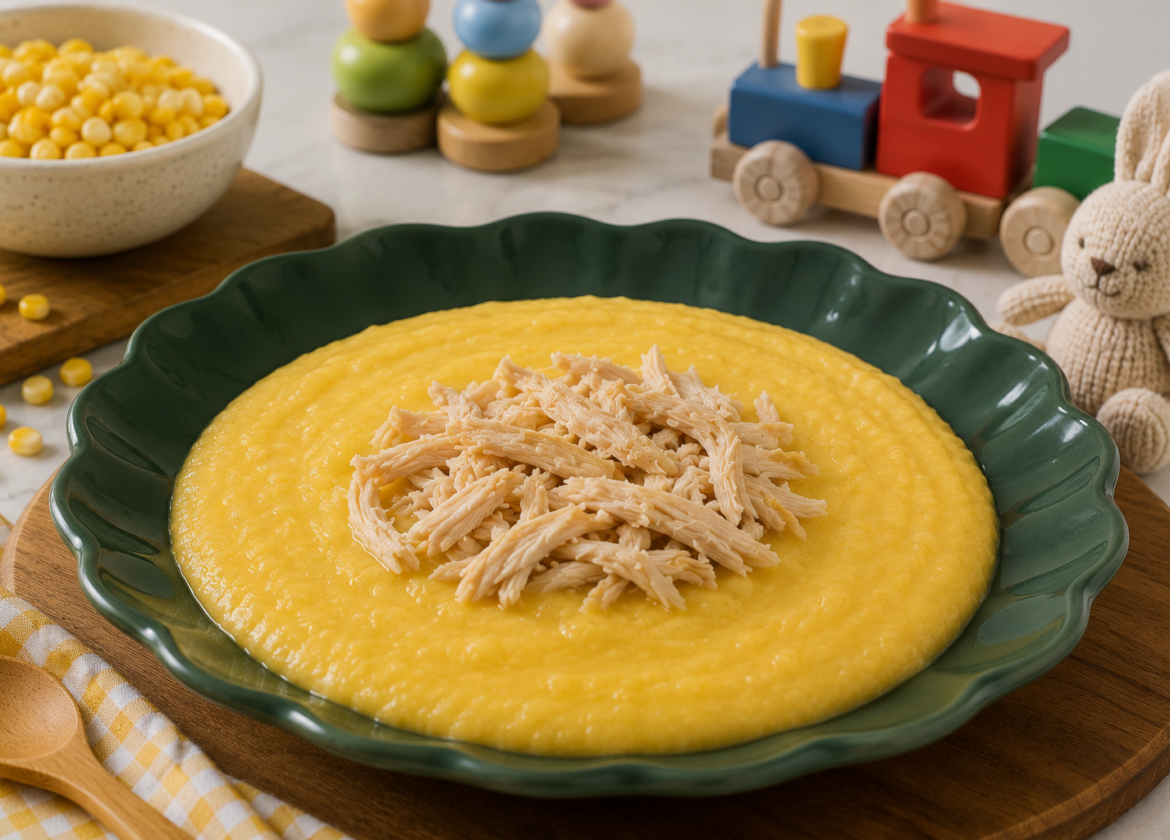 Creminho de Milho com Frango para Bebê: