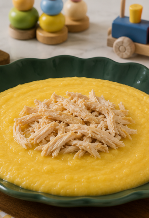Creminho de Milho com Frango para Bebê: