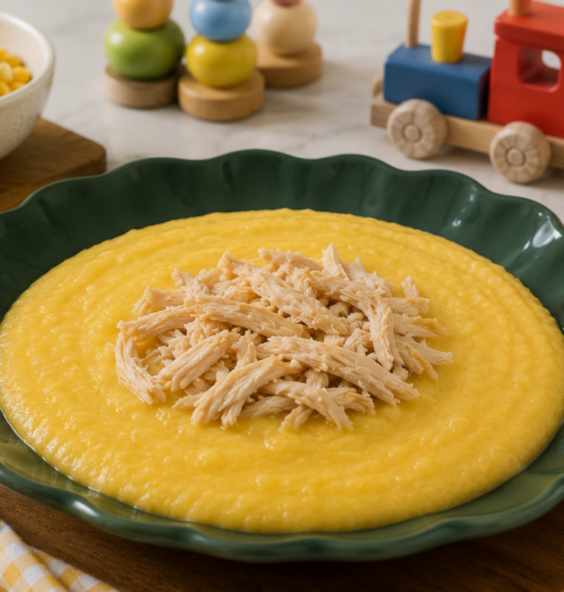Creminho de Milho com Frango para Bebê: