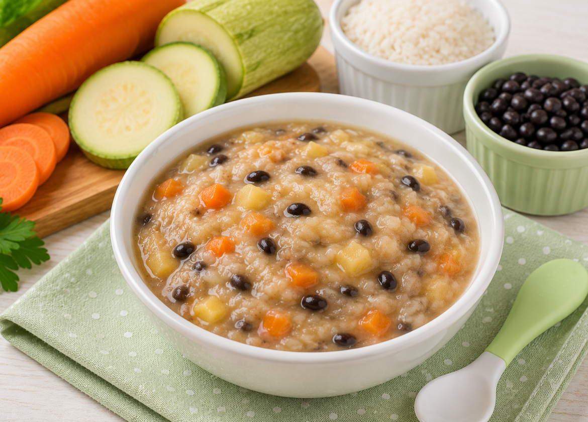 Papinha de Arroz, Feijão e Legumes: Receita Fácil para Bebê