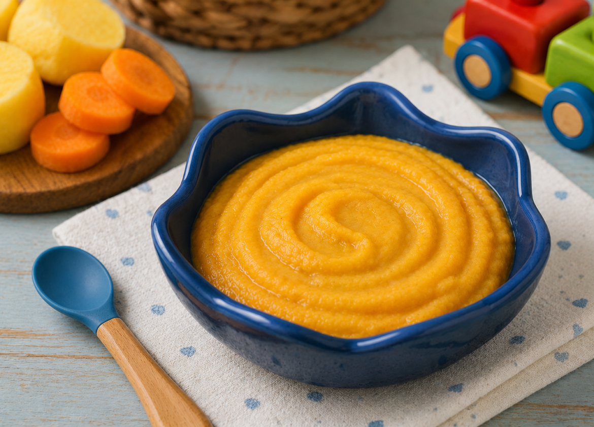 Purê de Mandioquinha com Cenoura: Receita Fácil para Bebê