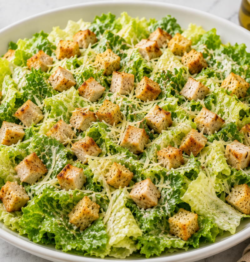 Salada Caesar com Frango: Receita Clássica, Cremosa e Fácil de Fazer