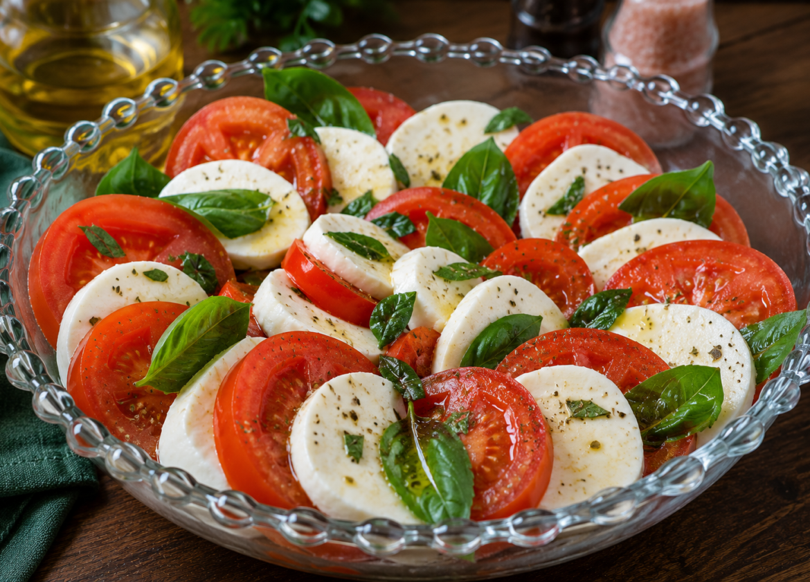 Salada Caprese com Tomate e Muçarela: Fácil e Refrescante