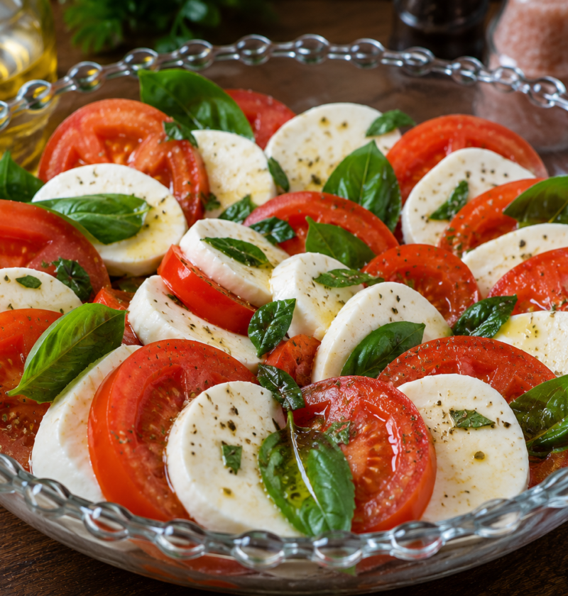Salada Caprese com Tomate e Muçarela: Fácil e Refrescante
