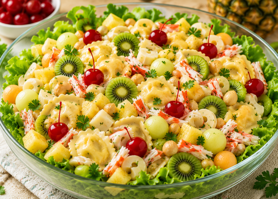 Salada Colorida com Massa Fresca: Receita Refrescante, Fácil e Perfeita para Ocasiões Especiais