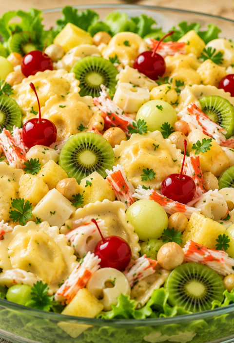 Salada Colorida com Massa Fresca: Receita Refrescante, Fácil e Perfeita para Ocasiões Especiais
