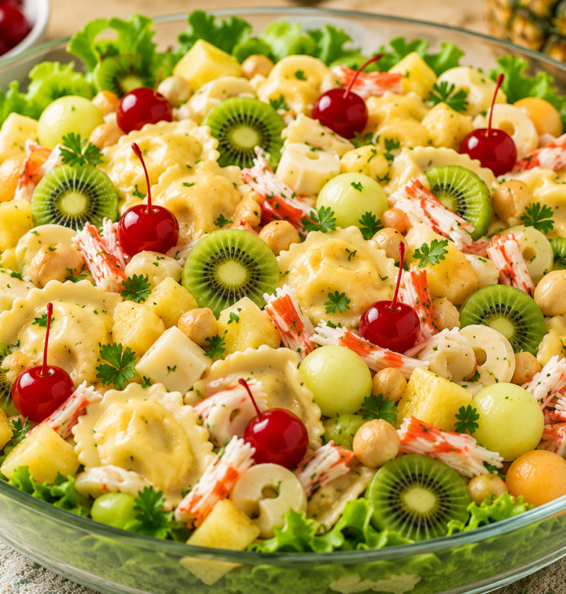 Salada Colorida com Massa Fresca: Receita Refrescante, Fácil e Perfeita para Ocasiões Especiais