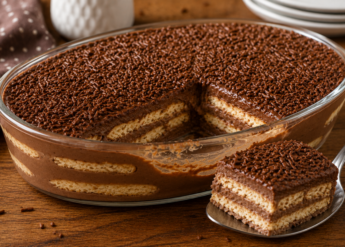 Pavê de Chocolate Cremoso e Fácil