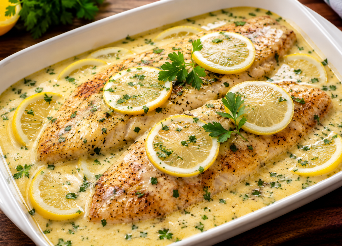 Peixe ao Molho de Limão Cremoso