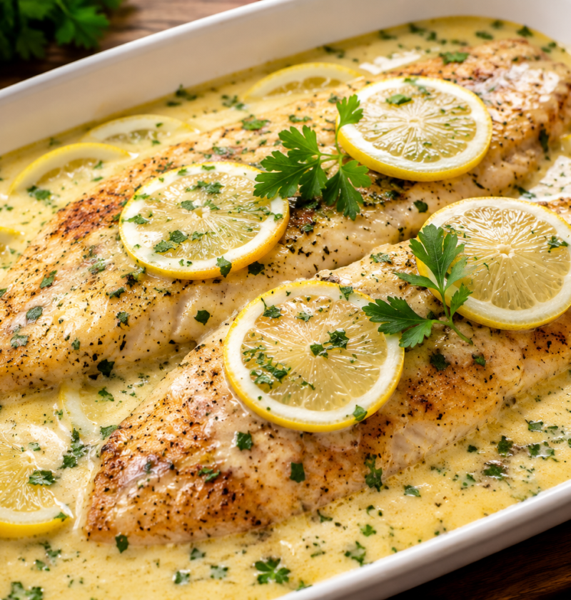 Peixe ao Molho de Limão Cremoso