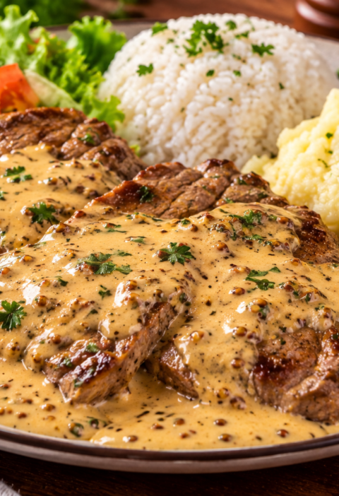 Bife com Molho de Mostarda e Creme de Leite: Receita Fácil