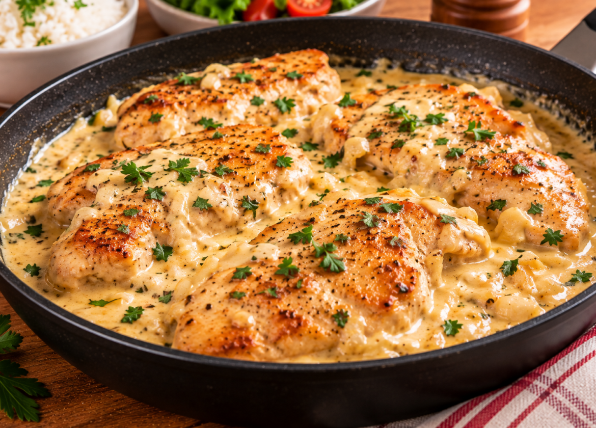 Filé de Frango Cremoso com Requeijão na Frigideira