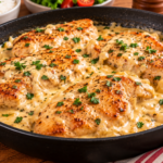 Frango Acebolado com Batatas na Frigideira